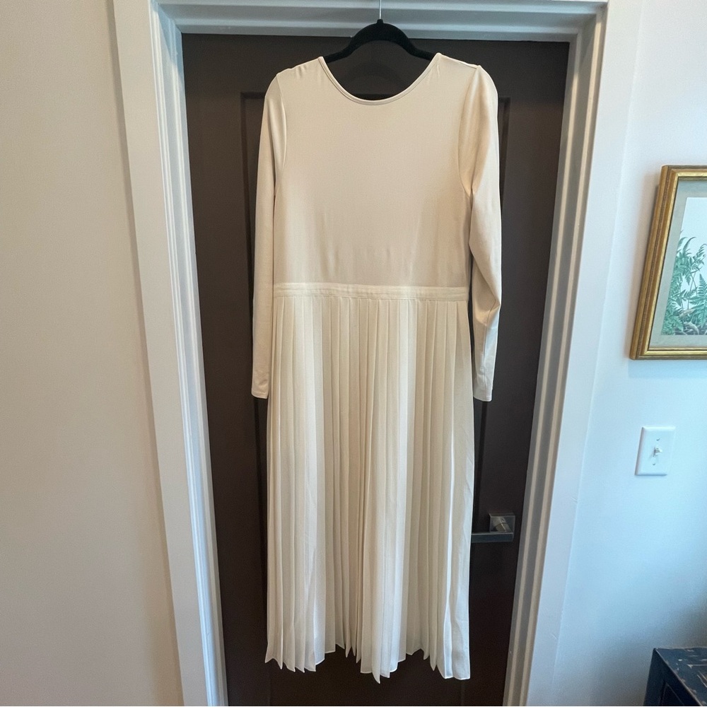 J Crew pleated ballet top midi dress
